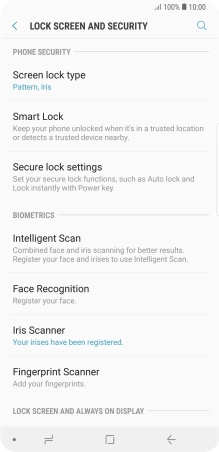Press Screen lock type and key in the additional phone lock code you created earlier. Press Screen lock type and key in the additional phone lock code you created earlier.