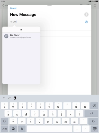 Press the required contact. Press the required contact.