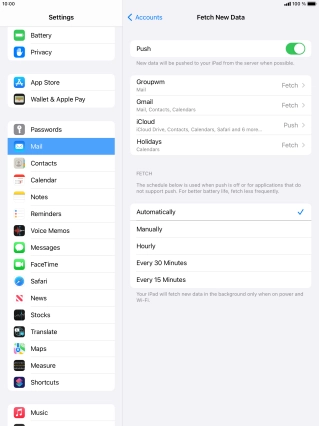 Press the indicator next to Press the indicator next to