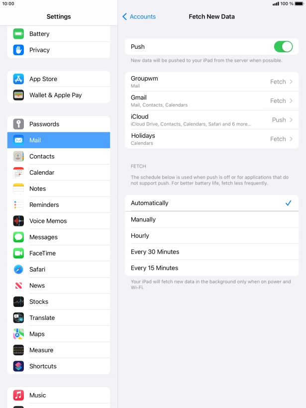 Press the indicator next to Press the indicator next to