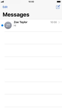 Press the new message icon. Press the new message icon.