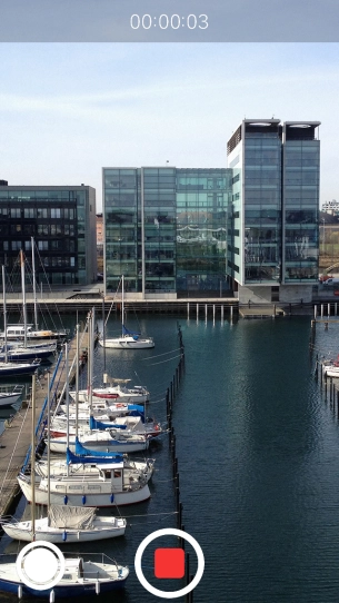 Press the stop icon to stop recording. Press the stop icon to stop recording.