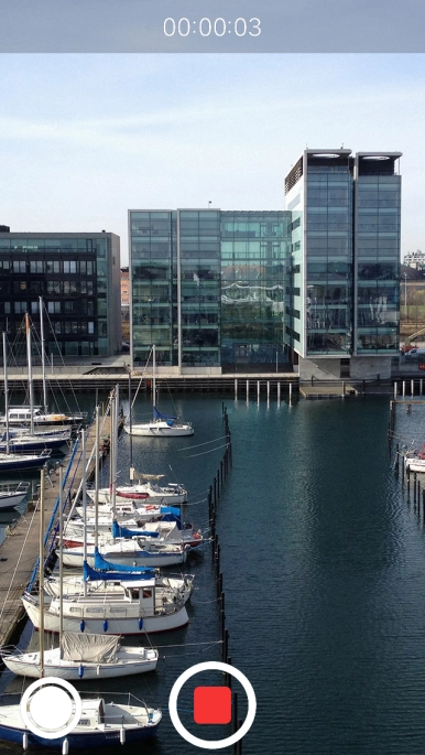 Press the stop icon to stop recording. Press the stop icon to stop recording.