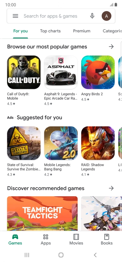 Press the search field. Press the search field.