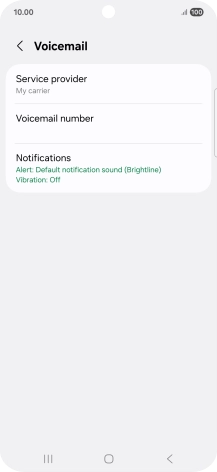 Press Voicemail number. Press Voicemail number.