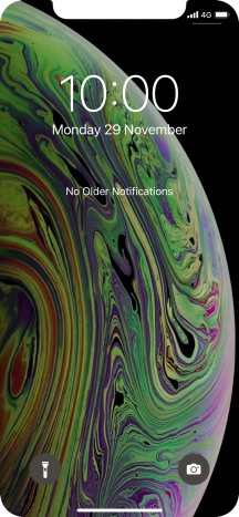 Slide your finger upwards starting from the bottom of the screen. Slide your finger upwards starting from the bottom of the screen.