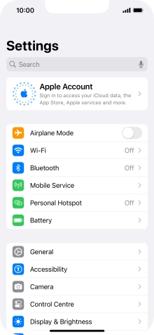 Press Apple Account. Press Apple Account.