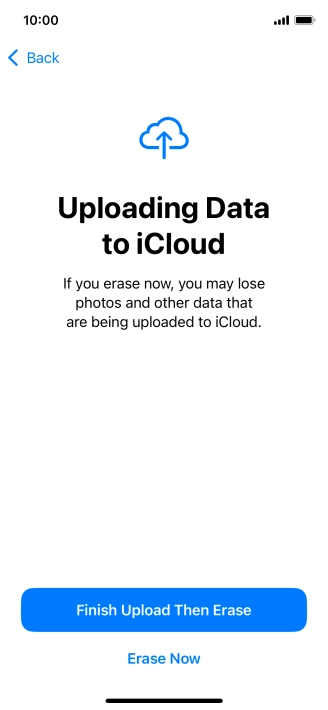 Press Erase Now. Press Erase Now.