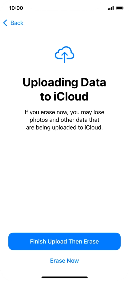 Press Erase Now. Press Erase Now.