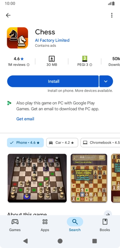 Press Install and follow the instructions on the screen to install the app. Press Install and follow the instructions on the screen to install the app.