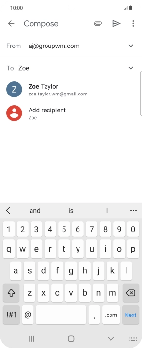 Press the required contact. Press the required contact.