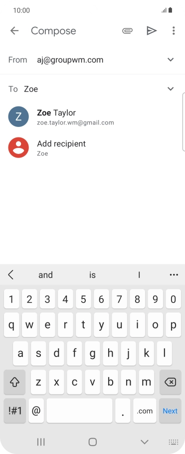 Press the required contact. Press the required contact.