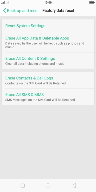 Press Erase All Content & Settings. Press Erase All Content & Settings.