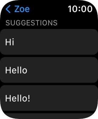 Press the required quick reply. Press the required quick reply.