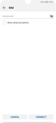 Key in the password for the Wi-Fi network and press CONNECT. Key in the password for the Wi-Fi network and press CONNECT.