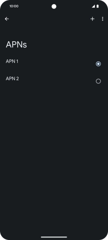 Press the field next to the data connection to activate it. Press the field next to the data connection to activate it.