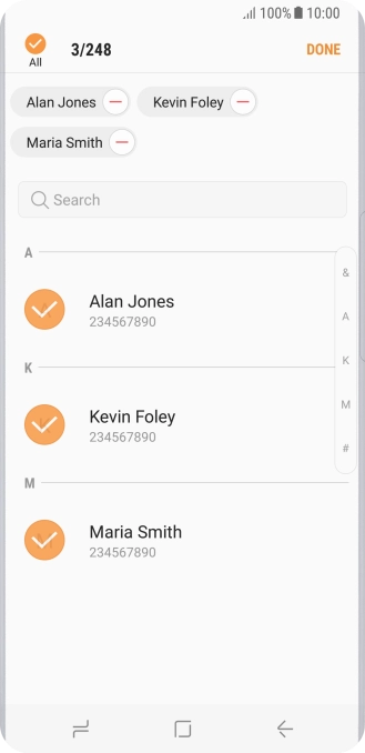 Press DONE. Press DONE.