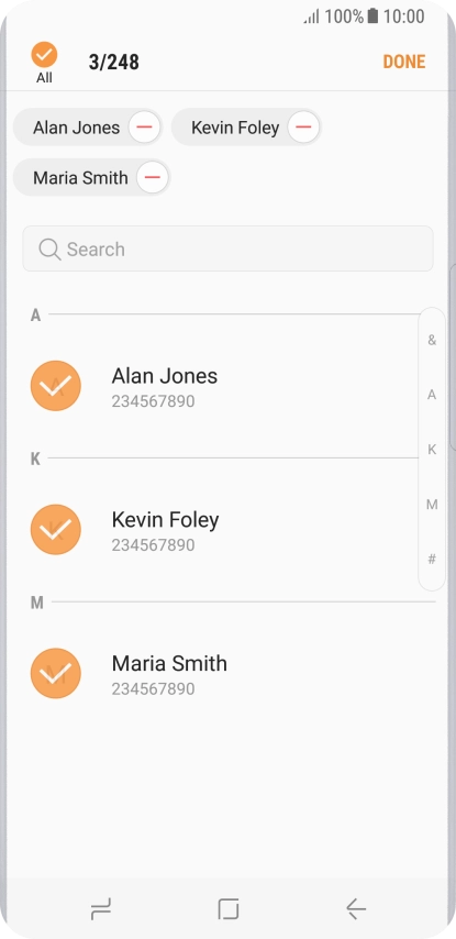 Press DONE. Press DONE.