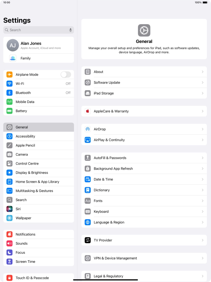 Press Mobile Data. Press Mobile Data.