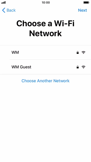 Press the required Wi-Fi network. Press the required Wi-Fi network.
