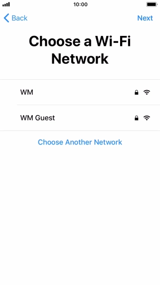 Press the required Wi-Fi network. Press the required Wi-Fi network.