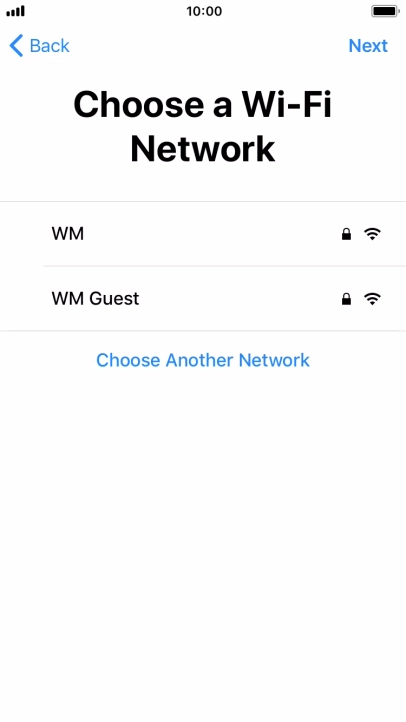Press the required Wi-Fi network. Press the required Wi-Fi network.