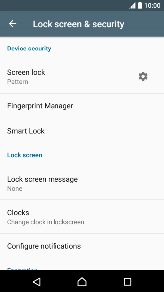 Press Screen lock and key in the current phone lock code. Press Screen lock and key in the current phone lock code.