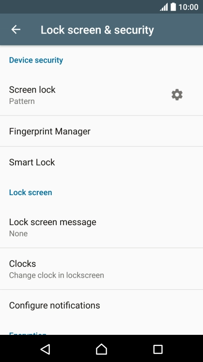Press Screen lock and key in the current phone lock code. Press Screen lock and key in the current phone lock code.