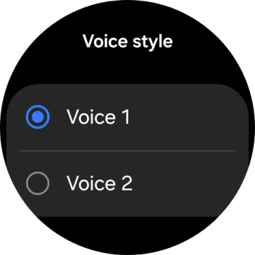 Press the required voice. Press the required voice.