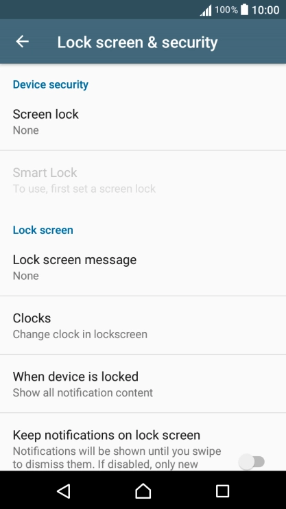 Press Screen lock. Press Screen lock.