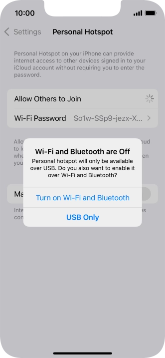 If Wi-Fi is turned off, press Turn on Wi-Fi and Bluetooth. If Wi-Fi is turned off, press Turn on Wi-Fi and Bluetooth.