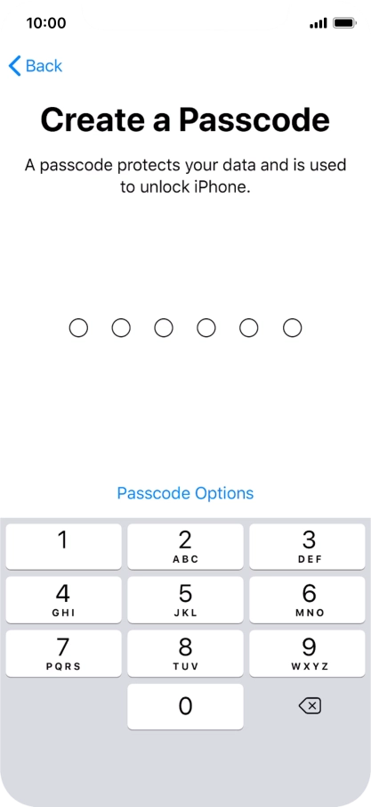 Press Passcode Options. Press Passcode Options.