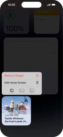 Press Remove Widget. Press Remove Widget.