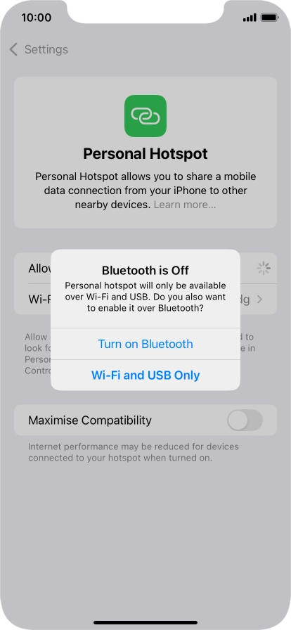If Wi-Fi is turned on, press Wi-Fi and USB Only. If Wi-Fi is turned on, press Wi-Fi and USB Only.