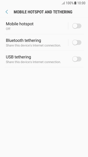 Press Mobile hotspot. Press Mobile hotspot.