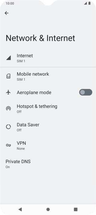 Press Mobile network. Press Mobile network.