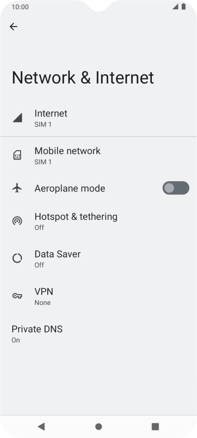 Press Mobile network. Press Mobile network.