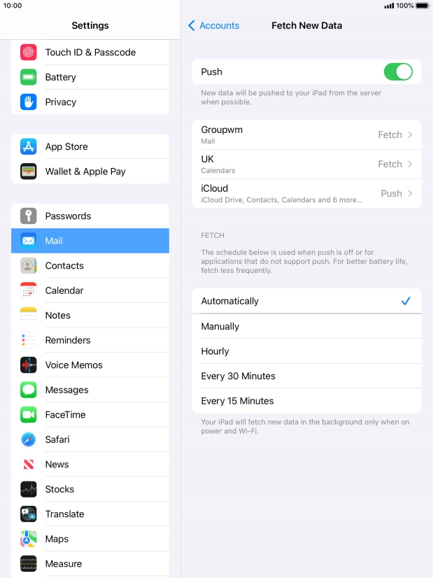Press the indicator next to Press the indicator next to