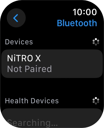 Press the required Bluetooth device. Press the required Bluetooth device.