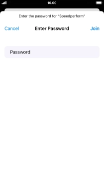 Key in the password for the Wi-Fi network and press Join. Key in the password for the Wi-Fi network and press Join.