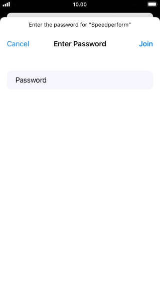 Key in the password for the Wi-Fi network and press Join. Key in the password for the Wi-Fi network and press Join.