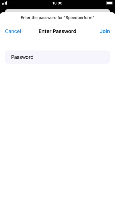 Key in the password for the Wi-Fi network and press Join. Key in the password for the Wi-Fi network and press Join.