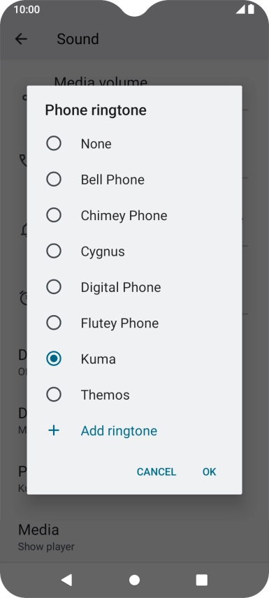 Press the required ring tones to hear them. Press the required ring tones to hear them.