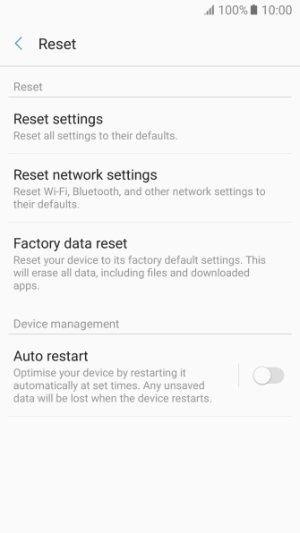 Press Factory data reset. Press Factory data reset.