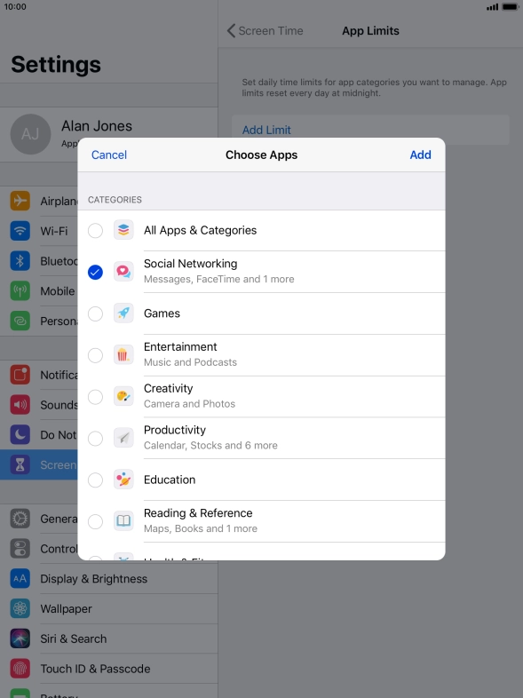 Press Add. Press Add.