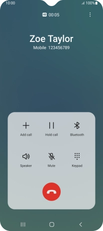 Press the end call icon. Press the end call icon.