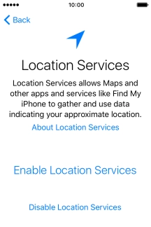 Press Enable Location Services to turn on the function. Press Enable Location Services to turn on the function.