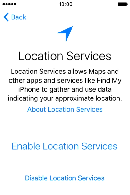 Press Enable Location Services to turn on the function. Press Enable Location Services to turn on the function.