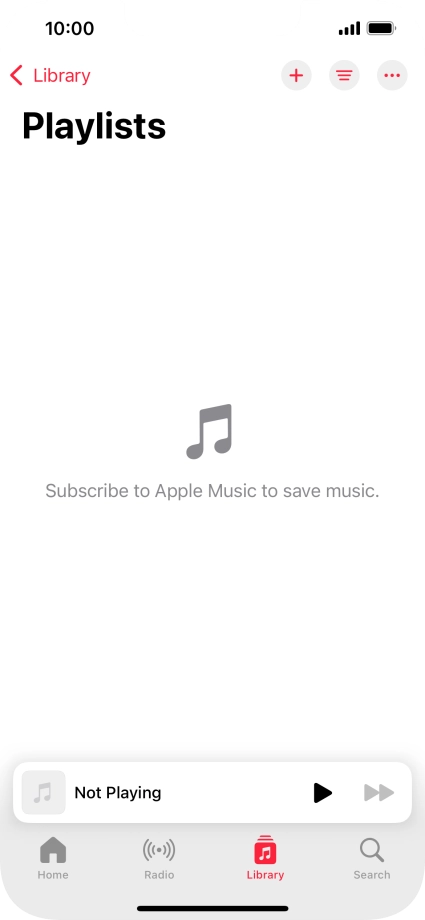 Press the new playlist icon. Press the new playlist icon.