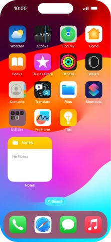 If you're using a Widget Stack: slide up or down on the stack to select the required widget. If you're using a Widget Stack: slide up or down on the stack to select the required widget.
